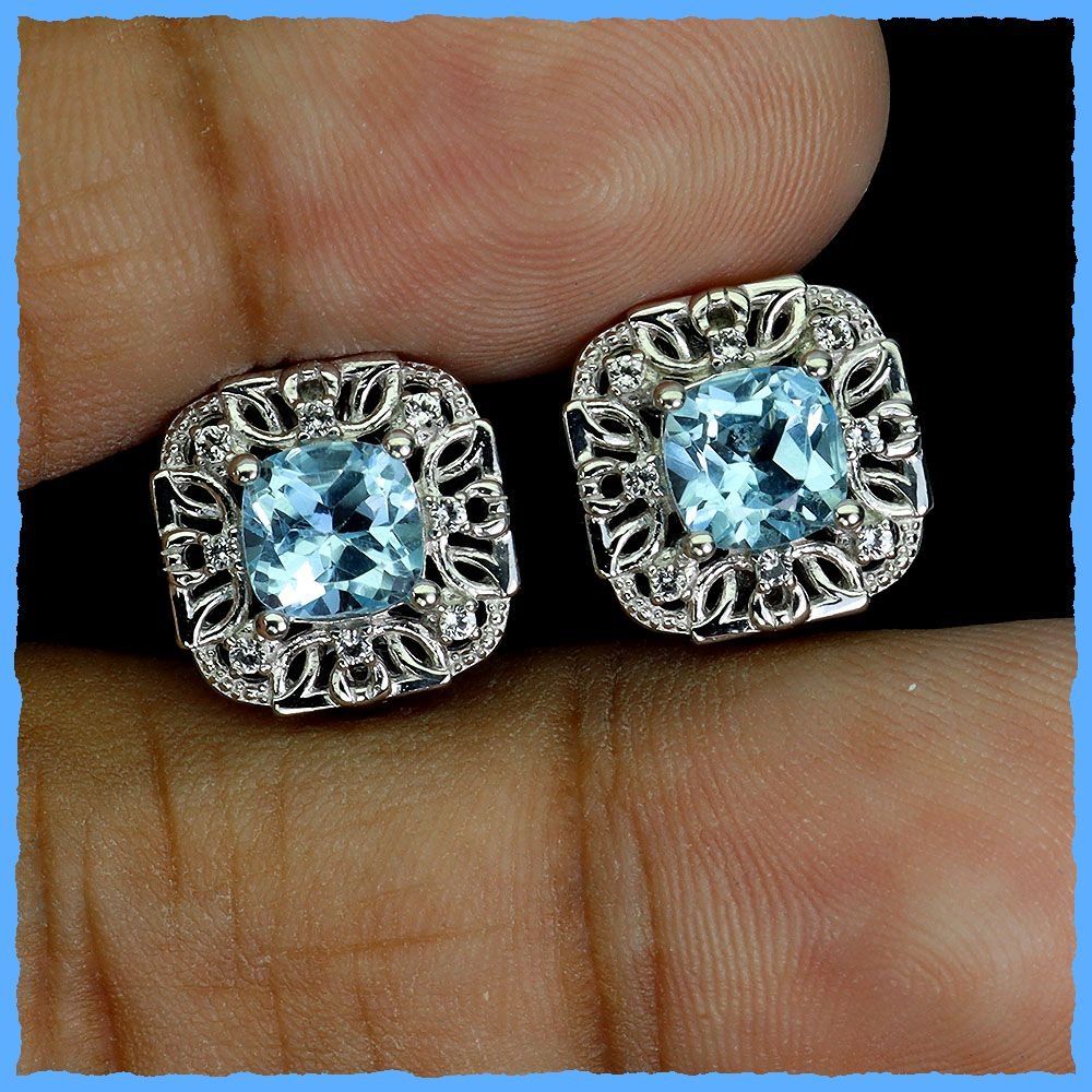 Orecchini pendenti & Orecchini a lobo: Blautopas Ohrringe 925 Silber – Nuovo e nell'imballaggio originale da Oberglatt ZH venduto da Goldfee1 1