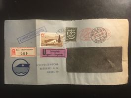 Freistempel Schweizerische Reederei Basel, 12.09.45