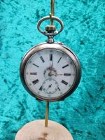 VINTAGE 0,800 Silber Taschenuhr, mit Schweizer Wappen