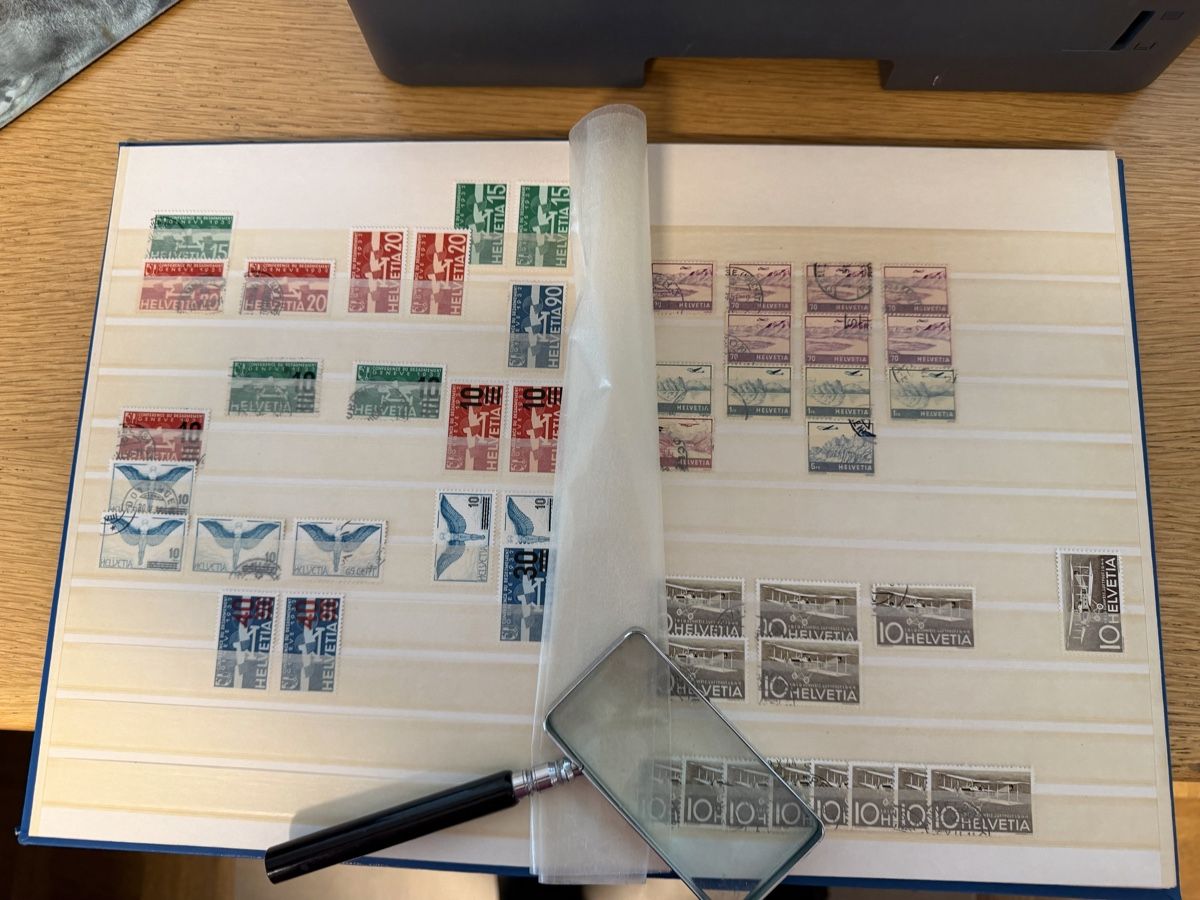 Alle Briefmarken: Album mit Flugpost Sammlung Schweiz – Gebraucht aus Murgenthal von Tina_4055 2