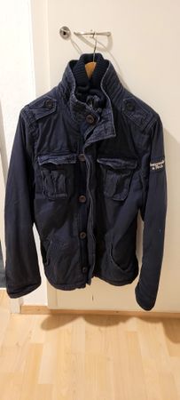 Giacca invernale Abercrombie & Fitch, taglia L, blu navy