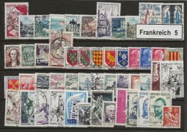 Frankreich 5, kleines Lot ab ca. 1944 - 1949 meist gestempel