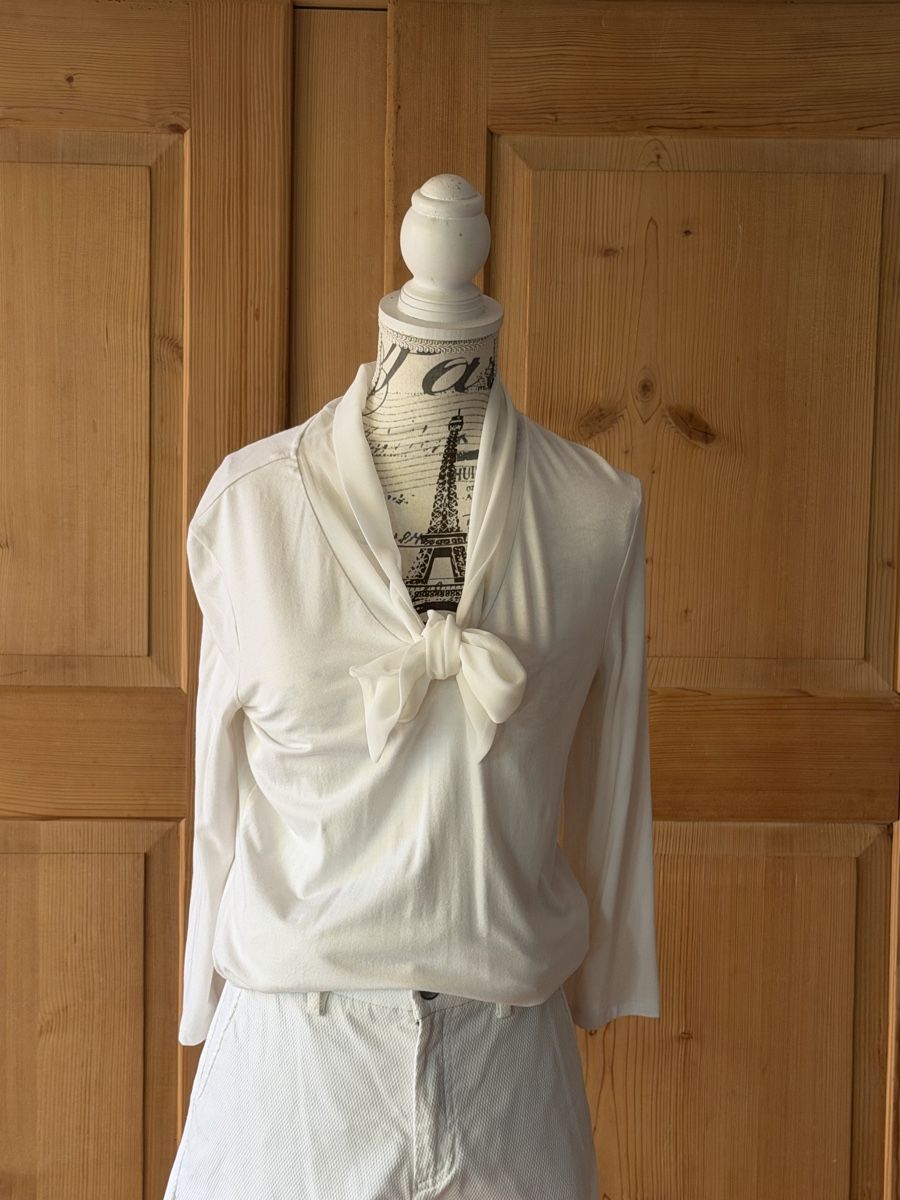 Esprit Camicette: ESPRIT Bluse Gr M  off-white mit Schleife – Usato da Bonstetten venduto da norisknofun123 3