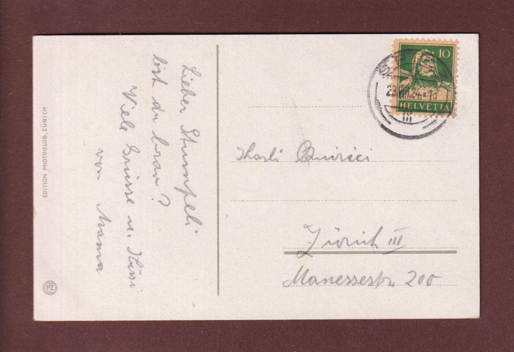 Cartoline postali: BERNER HAUS / CHALET BERNOIS - 1924 – Usato da Pully venduto da nicecards 1