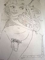 Erotisches Bild. Radierung. Original. 570x430mm, gerahmt.