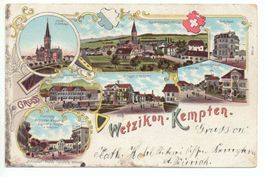 LITHO Gruss aus WETZIKON-KEMPTEN Bahn - Handlung Schneider