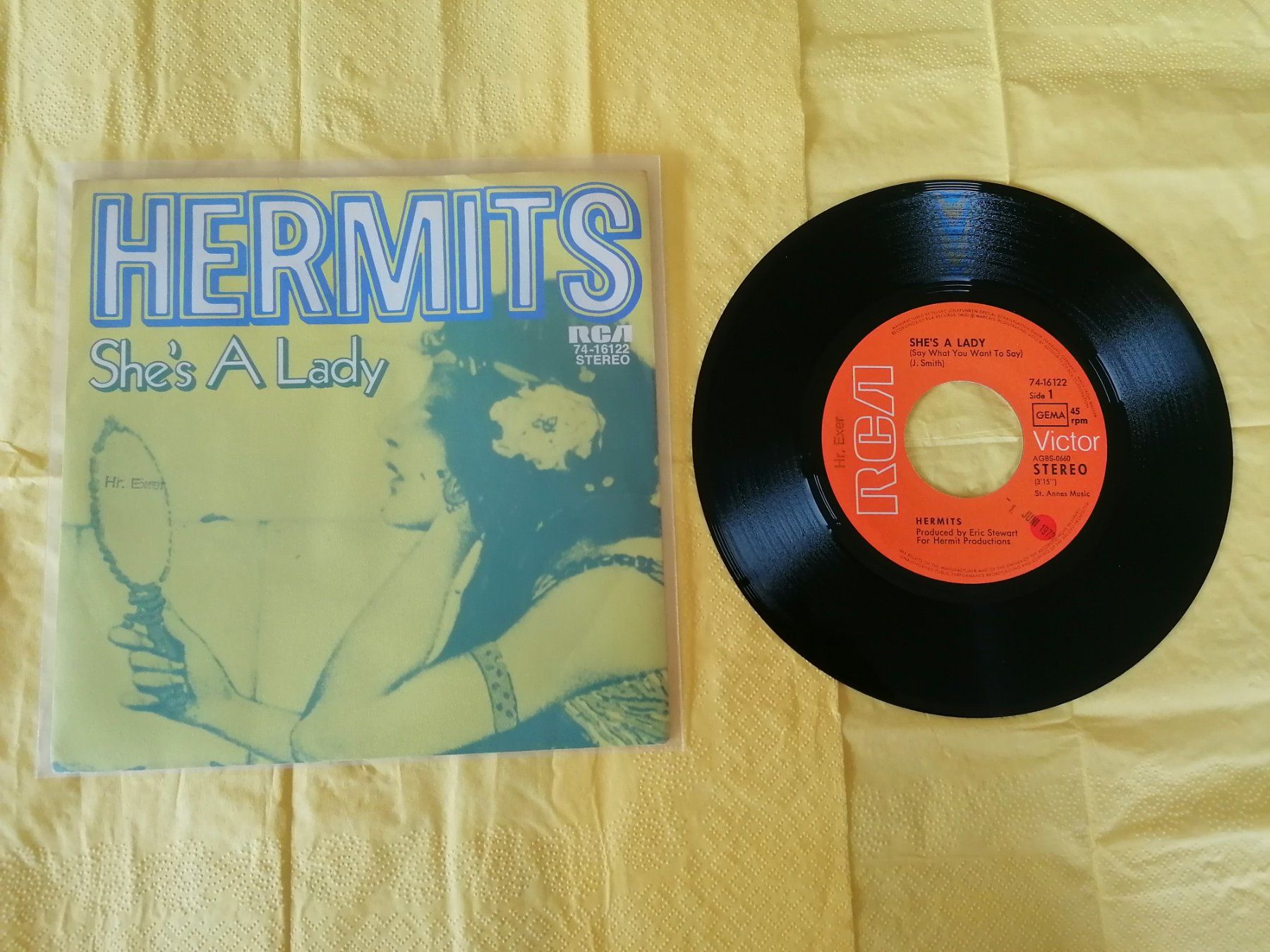 Dischi in vinile: Hermits – She's A Lady – Usato da Emmenbrücke venduto da lamorak
