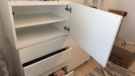 Sideboard Weiss Hochglanz mit Schüben und Türen guter Zustan