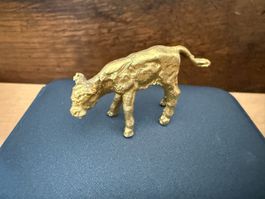 Kalb Metall Goldene Farbe Dekorative Skulptur