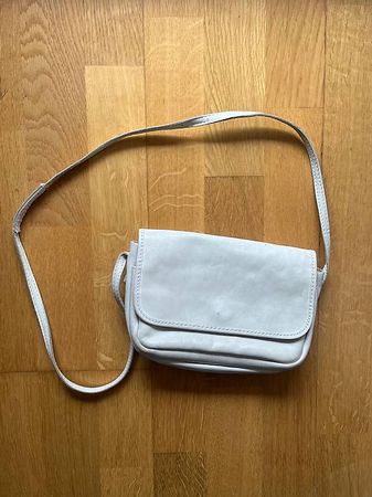 Claudio Ferrici Echtleder CrossbodyBagWeissBeige