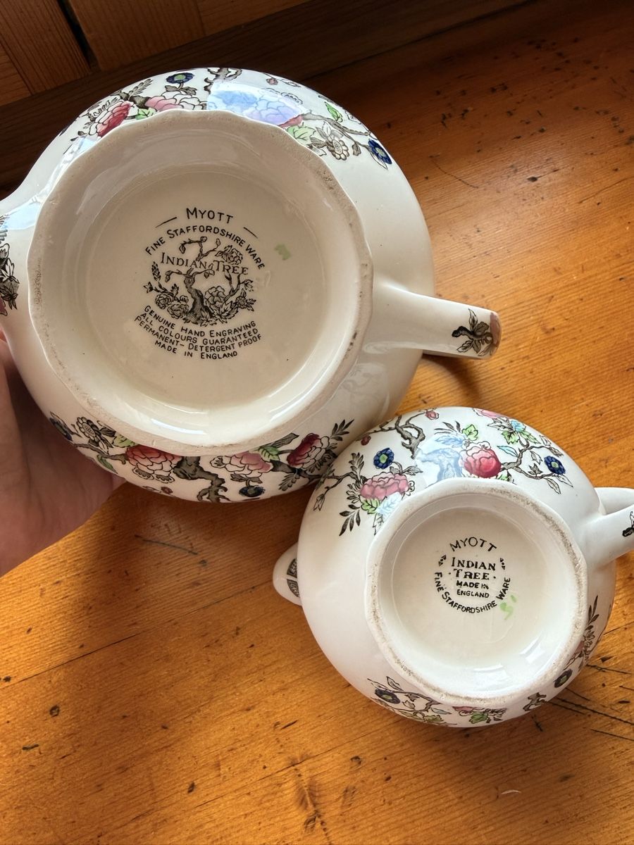 Teiere: Myott Indian Tree Creamer and Teapot Set – Usato da Le Sentier venduto da dar_hb62 2