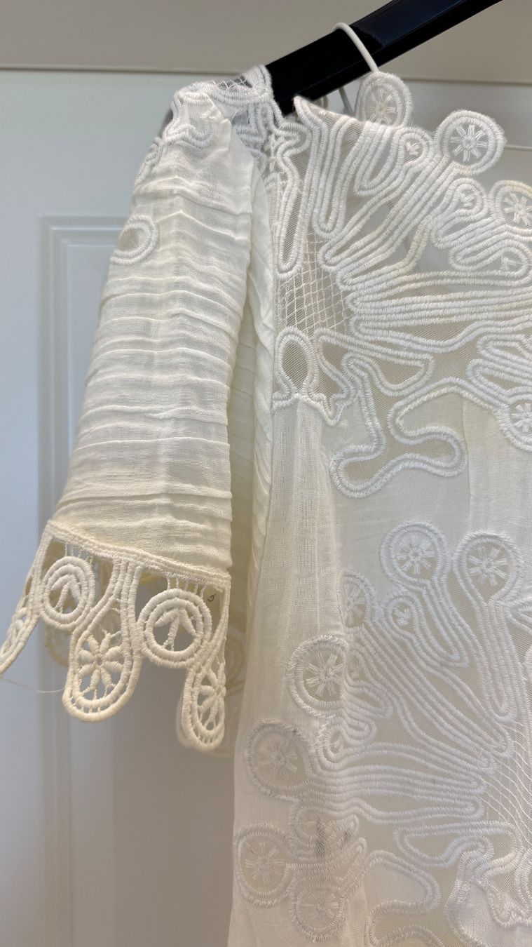 Kleider: Robe vintage en lin blanc cassé – Gebraucht aus giffers von sev_c9x9 2