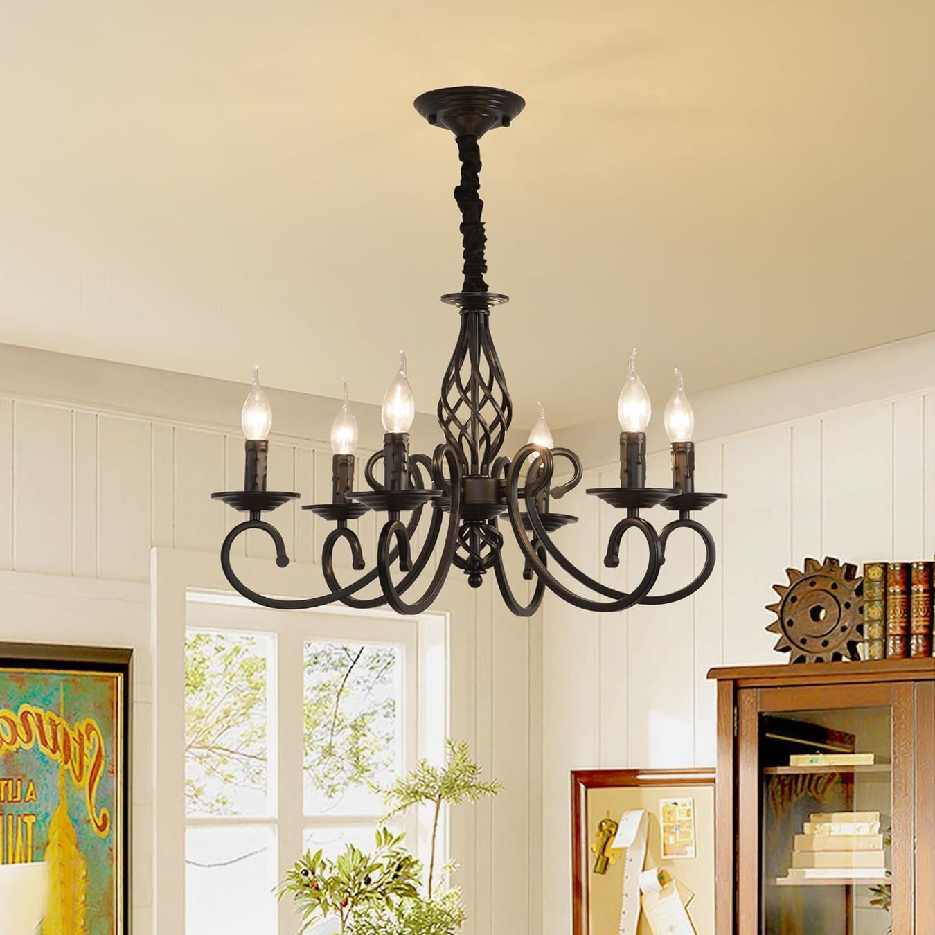 Lampadari & plafoniere: Rustikale Kronleuchter Metall antiker Pendelleuchte 6 Lichte – Nuovo e nell'imballaggio originale da Herisau venduto da Zevora 2