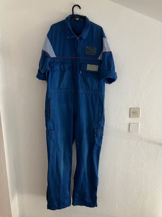 Overall Für Herren – Strapazierfähige Arbeitskleidung Mit Druckknopfleiste, Elastischem Bund Und Vielen Taschen. Aus Polycotton, In Schwarz, Größe S.
