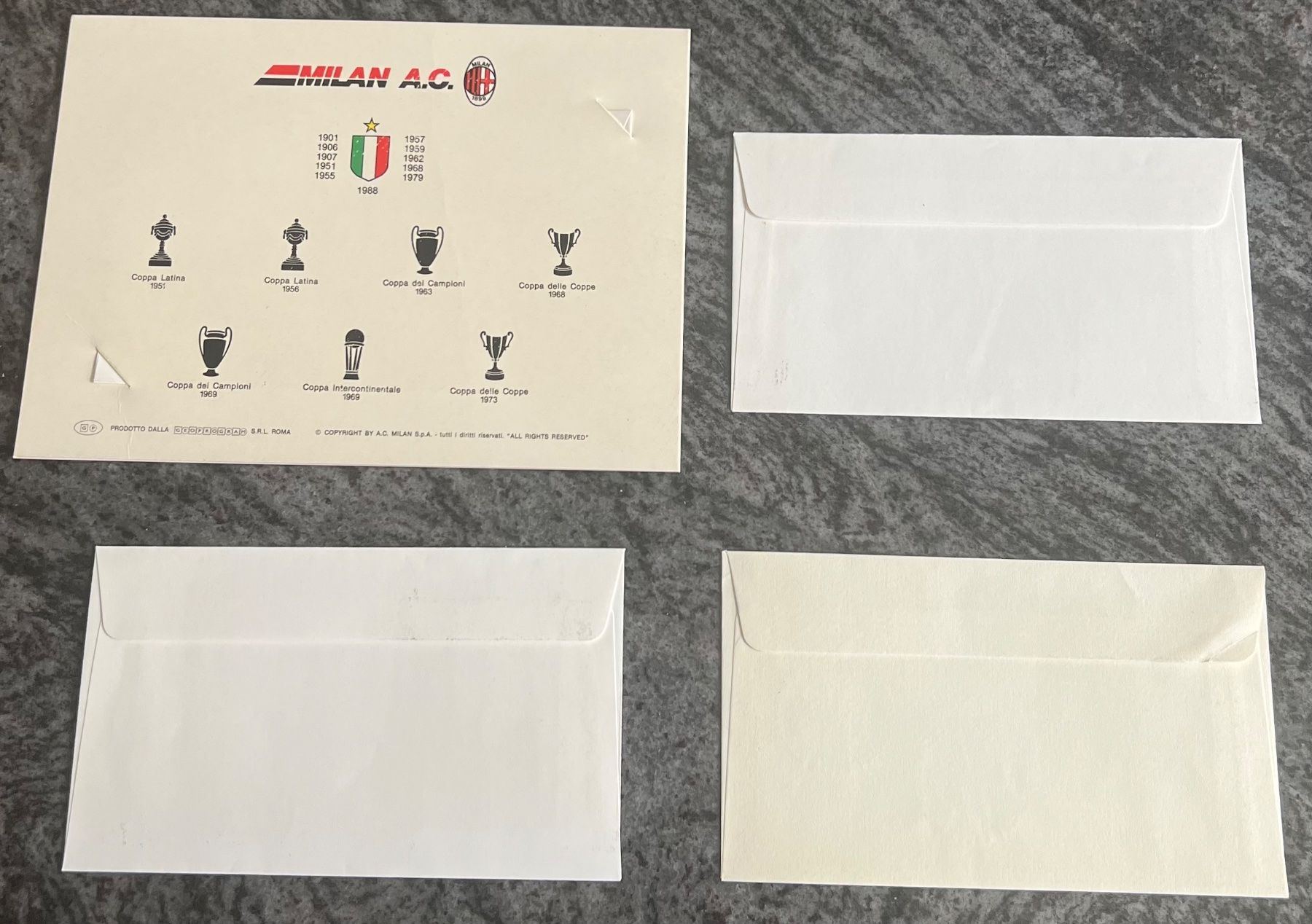 Tutti i francobolli: 4 Spezielle Briefe AC Milan – Usato da Münchenbuchsee venduto da dani1113 1