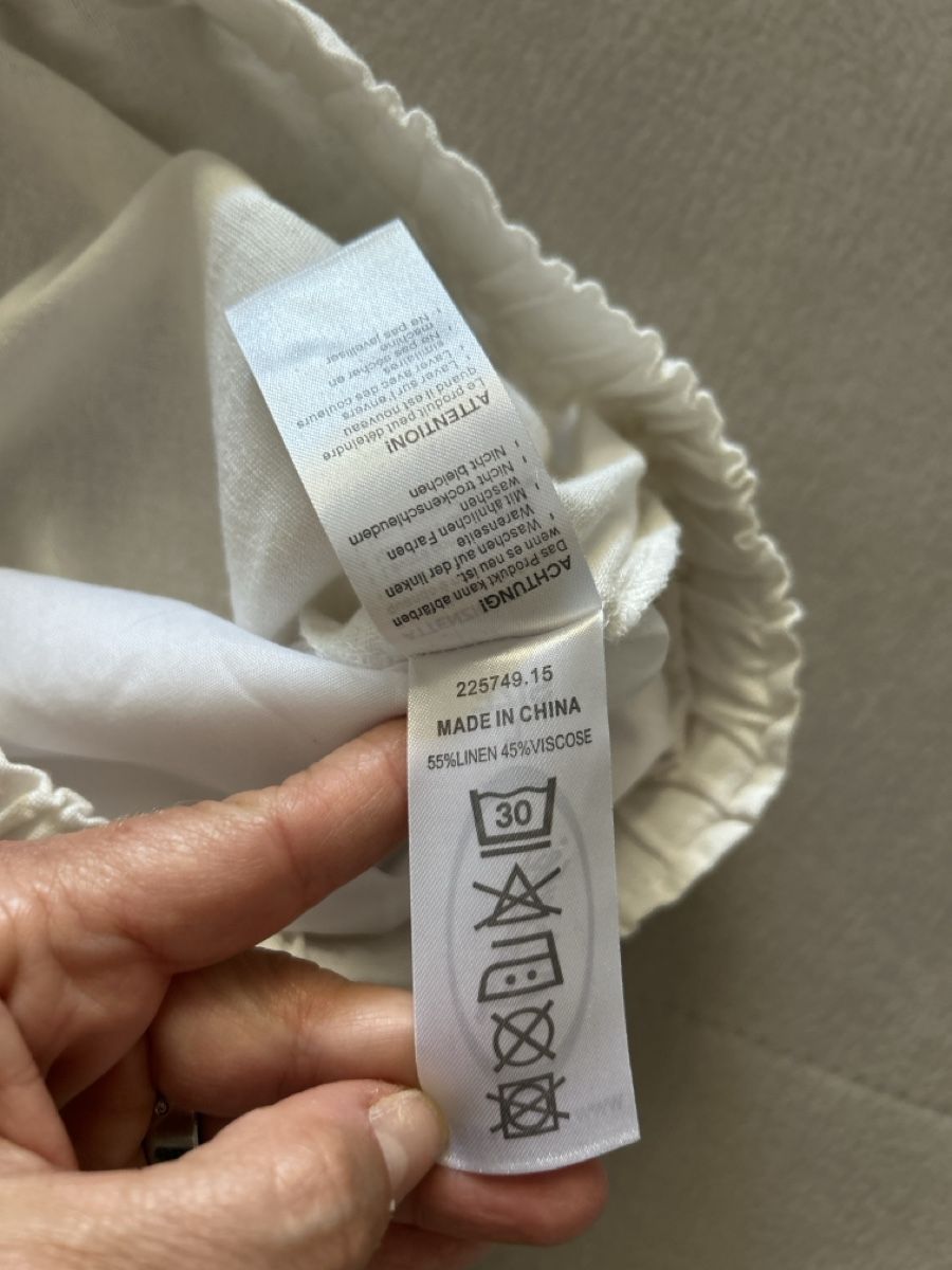 Pantaloni: Leinenhose von Chicoree, Grösse L, weiss – Nuovo (secondo la descrizione) da Erlinsbach SO venduto da hallon480 3