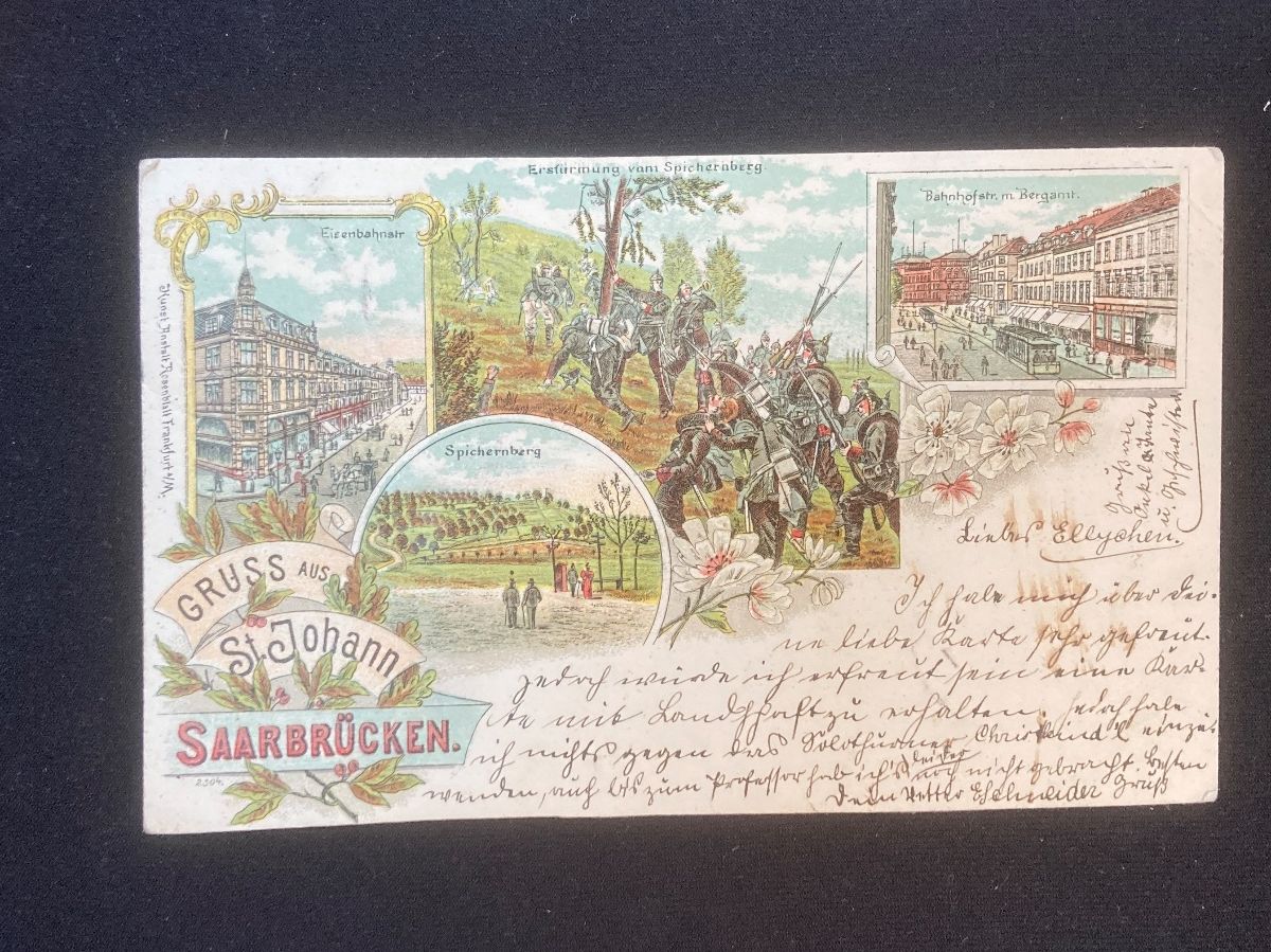 Cartoline postali: SAARBRÜCKEN - antike Postkarte    -1907 – Usato da zürich venduto da papalapa