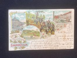 SAARBRÜCKEN - antike Postkarte    -1907