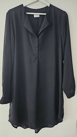 Schwarze lange Vila Bluse