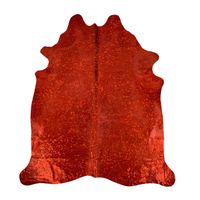 Kuhfell Teppich Tomato Metalic