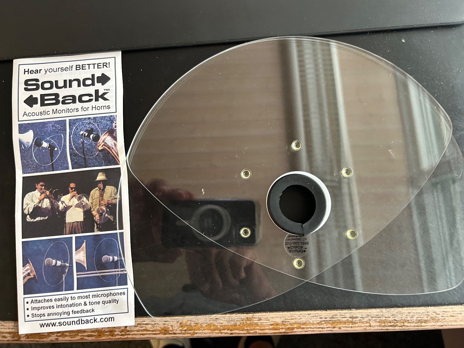 Strumenti musicali: verstellbare Akustik-Monitorscheibe – Nuovo e nell'imballaggio originale da Burgdorf venduto da adaps65