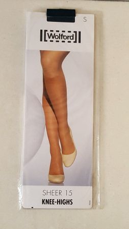 NEU + OVP Wolford Kniestrümpfe Sheer 15 schwarz Gr. 35-38
