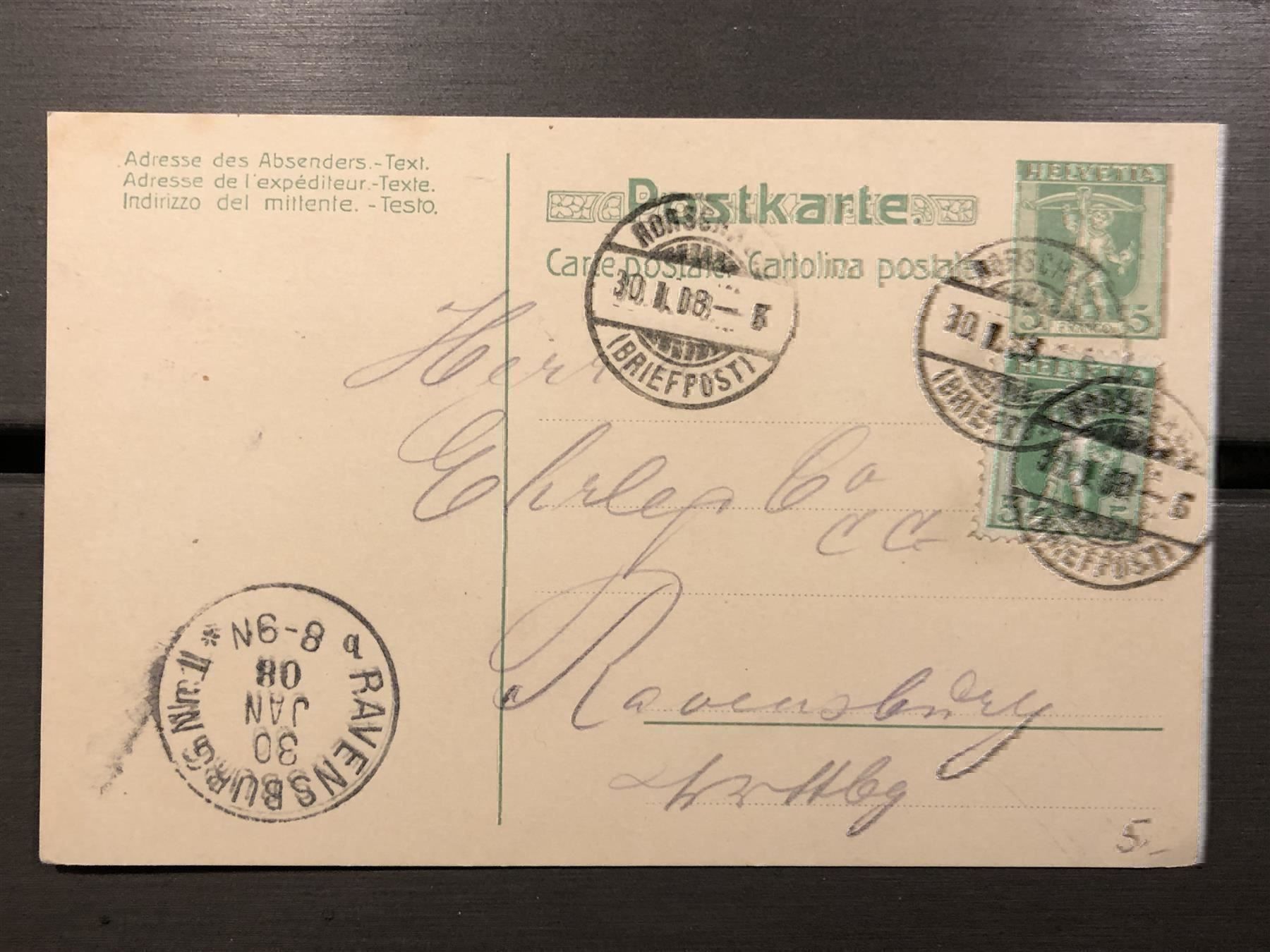 Alle Briefmarken: Tellbueb-Ganzsache mit passender Marke! – Gebraucht aus Lufingen von Rac0