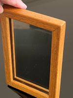 🪞 Petit Miroir Ancien XIXe Allemagne – Bois Massif Noyer