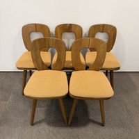 5er Set Original PLANK Vintage Landhaus Stühle Massivholz