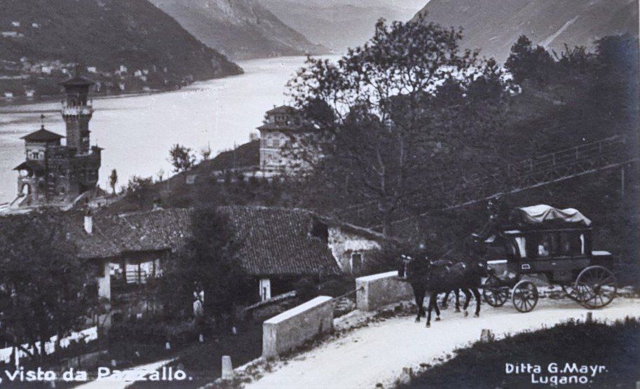 Ansichtskarten: Lugano - Pazzallo - Postkutsche - Posta – Gebraucht aus Rothrist von RROENK 1