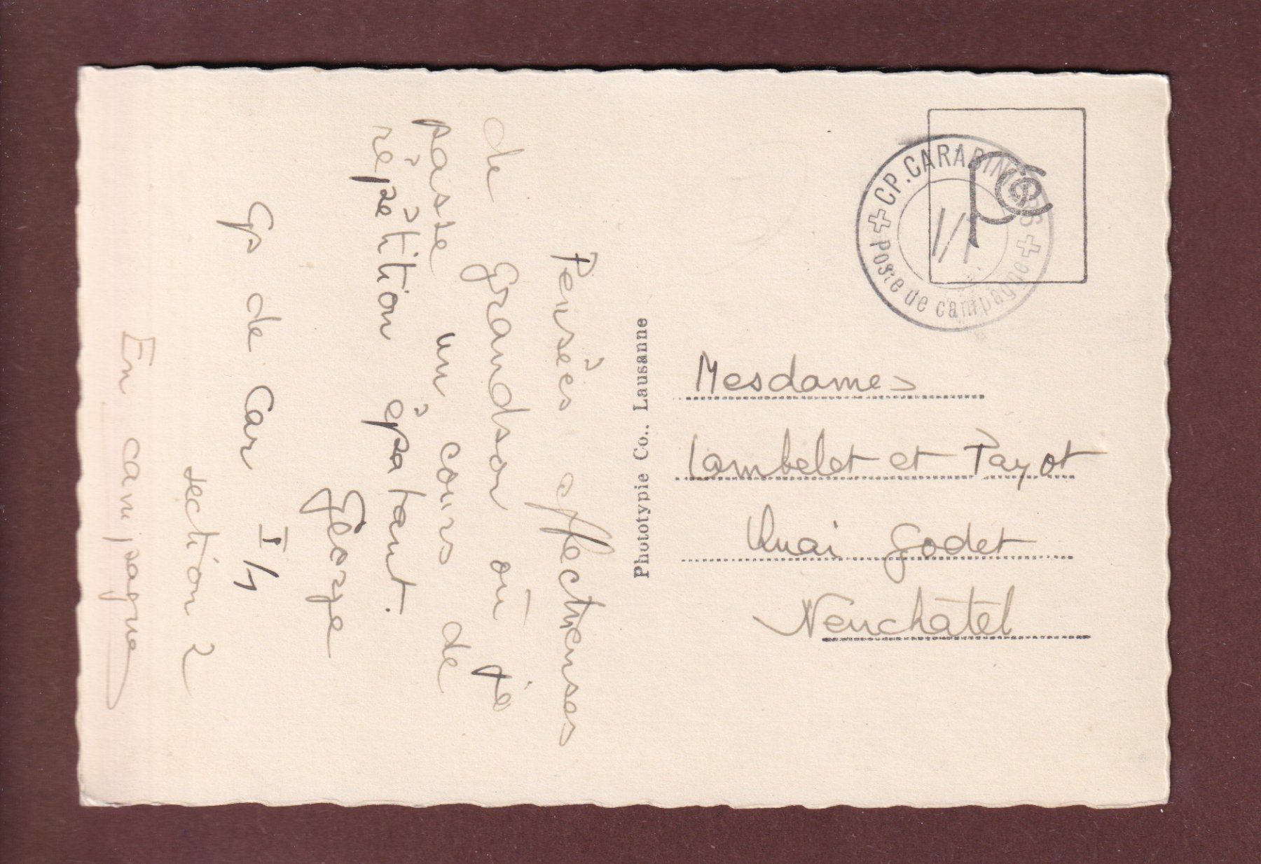 Cartoline postali: GRANDSON - Entrée du château - Feldpost – Usato da Pully venduto da nicecards 1
