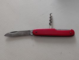 Taschenmesser rot mit Korkenzieher gebraucht