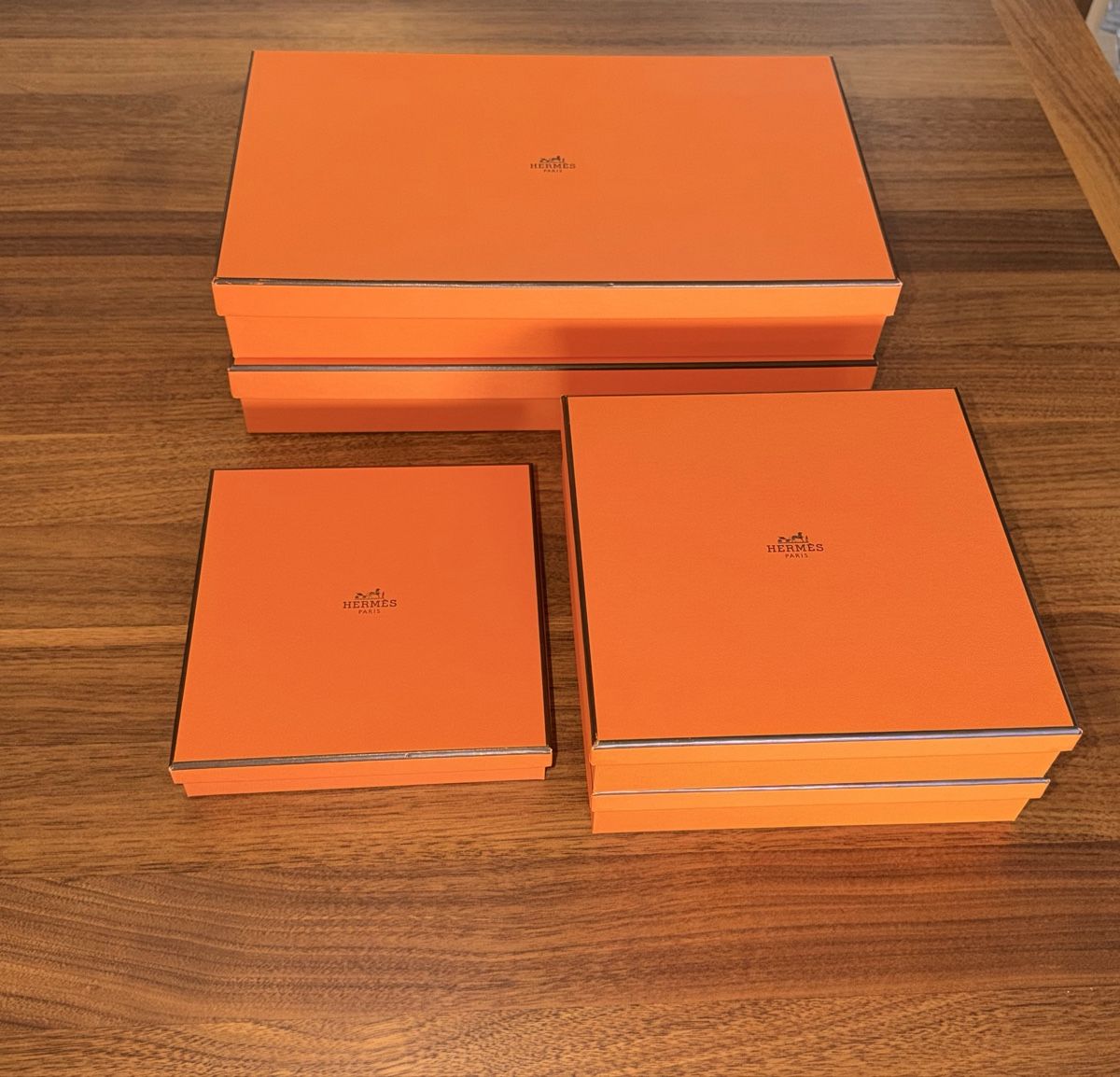 Hermès Pots: Hermes Orange Gift Boxes Set - 5 Pcs  – Neuf (Voir description) à Erlenbach ZH par topchick 1