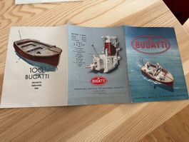 ORIGINAL BUGATTI BOOT VERKAUFS PROSPEKT VON 1946 SEHR SELTEN