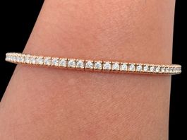 SCHEFFEL Tennis Flex Armband Brillanten 1.64c 18k Rosé*S2243