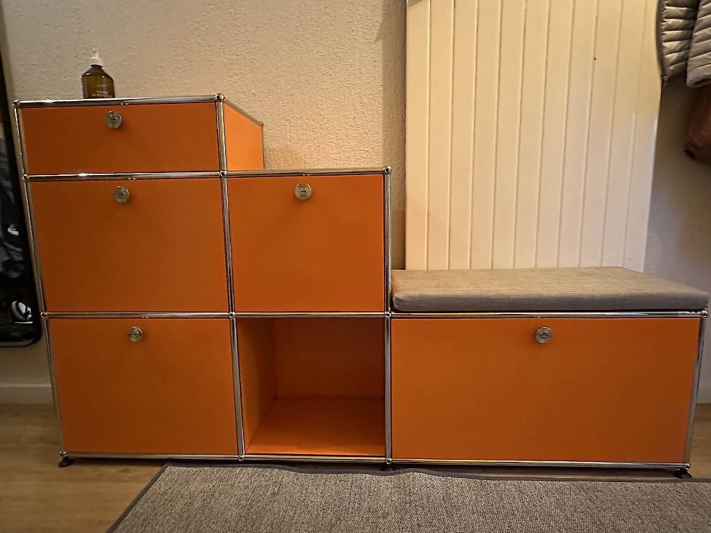 USM Cassettiere: USM orange - Garderobe oder Büro – Usato da Allenwinden venduto da gab_p7sr