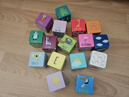 16 Holzwürfel Stapelwürfel