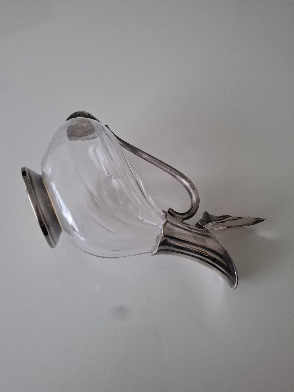 Caraffe: Antikee Silber- Versilberte Kristall Karaffe mit Griff – Usato da St.Gallen venduto da bpeter01 4