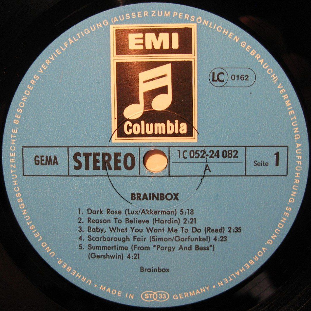 Dischi in vinile: BRAINBOX "Brainbox" 1969 GERMAN FIRST PRESS LP IN NEAR MINT! – Usato da Monthey venduto da Pingmub 3