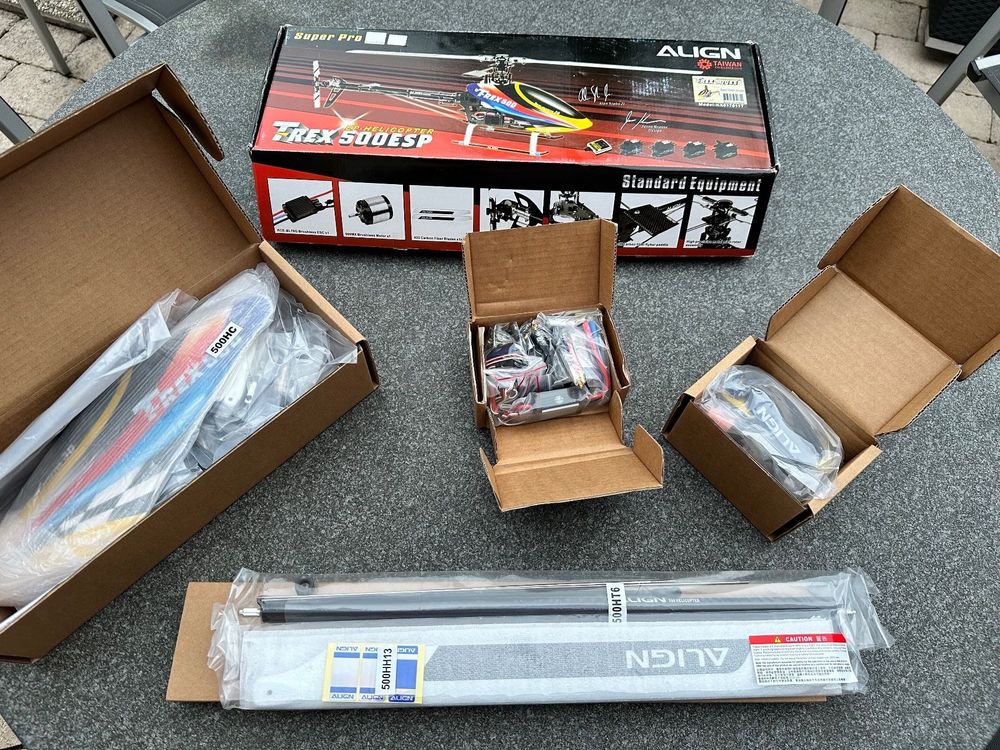 Jeu De Patins D'atterrissage 500 ESP PRO - Pour Hélicoptère Align Trex 500 - Métal Et Plastique - Pièce Détachée RC