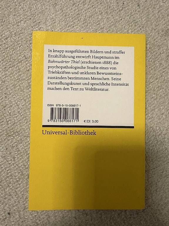 Libri: Bahnwärter Thiel (Deutsch) – Usato da Olten venduto da blonalol 1