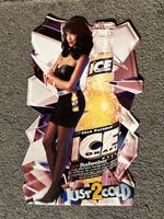 Budweiser ice draft pin up bier Werbung Reklame