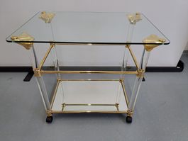 Trolley / Barwagen mit 2 Glasplatten und 1 Spiegelplatte