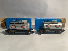 Märklin 2x Kesselwagen (Tankwagen) ESSO DB, AC Achsen