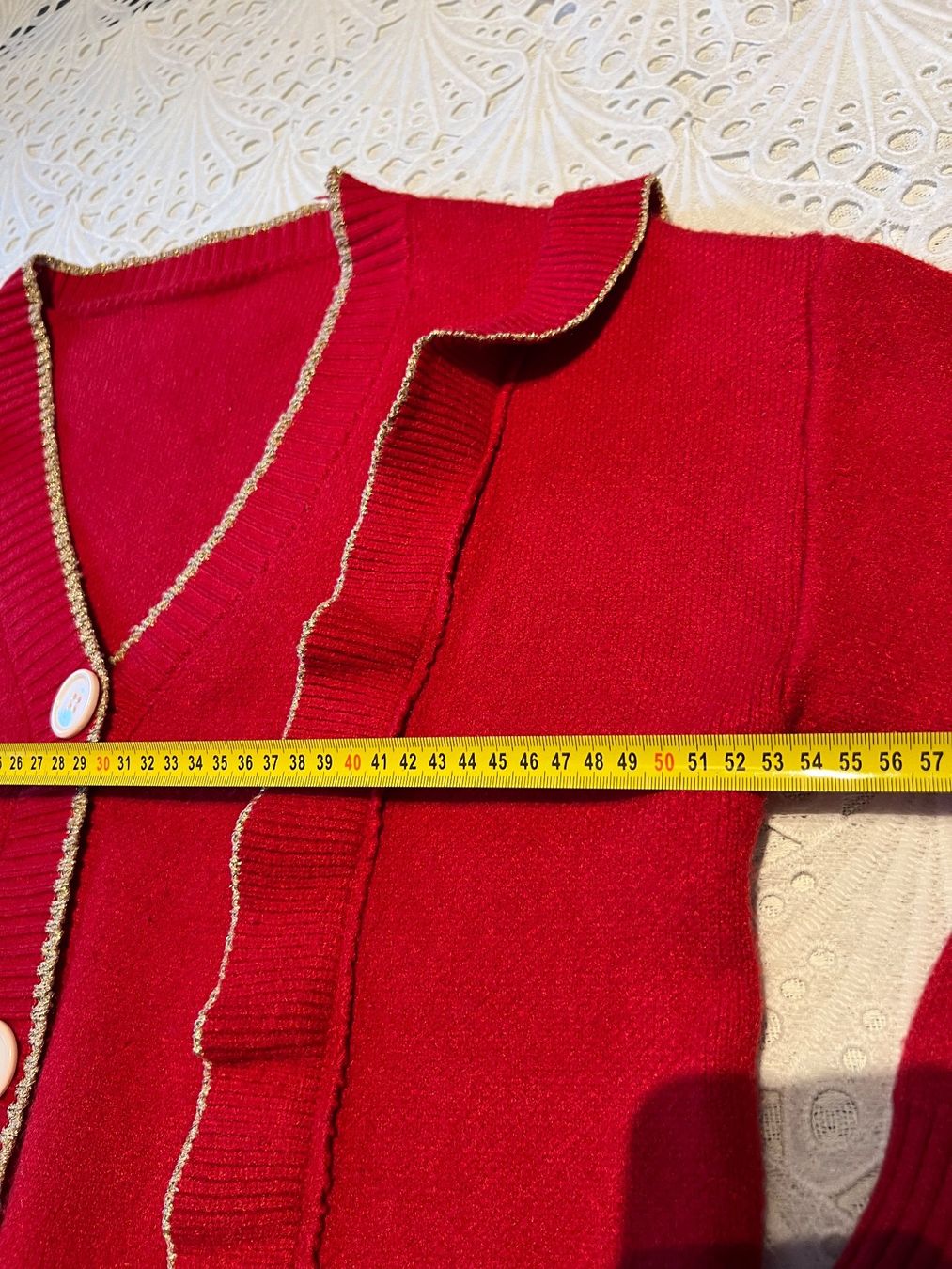 Giacche: Frühling Herbst Damen Strickjacke Rot Gr M – Usato da Frenkendorf venduto da Style365 8