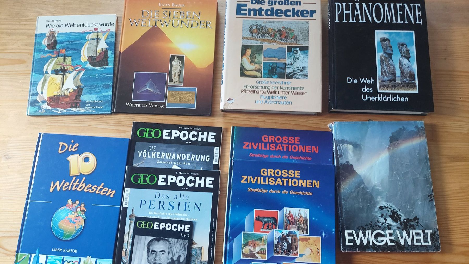 Bücher: Bücher über Endecker, Phänomene, Weltwunder, – Gebraucht aus Goldau von Pfarrhof