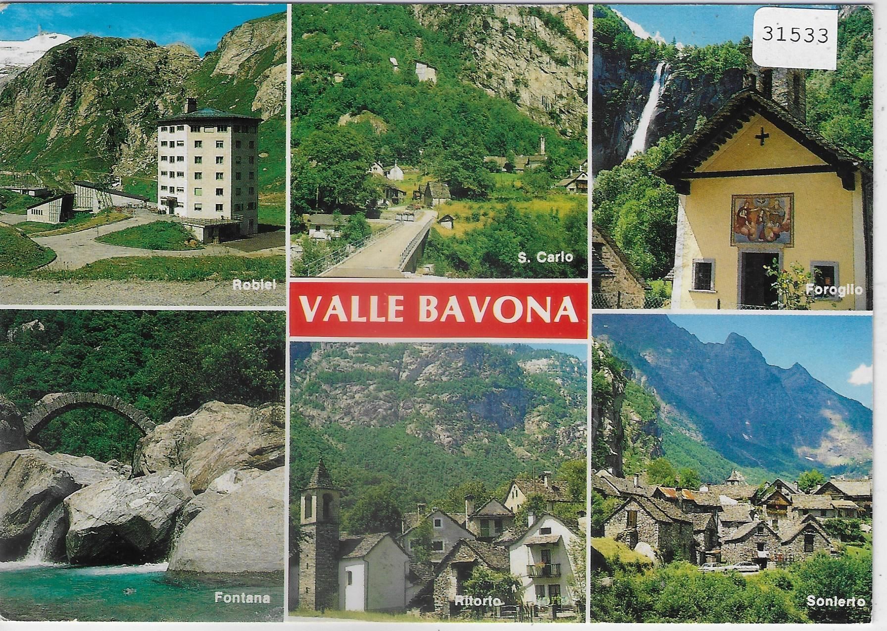 Cartoline postali: Valle Bavone - Robiel, S. Carlo, Fontana – Usato da Ettingen venduto da Kartenplanet