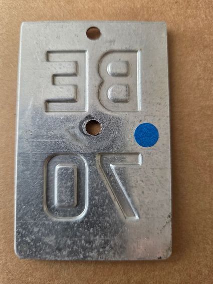 Sachs Ecriteaux: Velonummer BE 70 plaque velo – D'occasion à Schenkon par Uhu007 1
