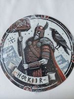 Metallschild Wikinger / Odin / Rund 20cm Durchmesser / Bild