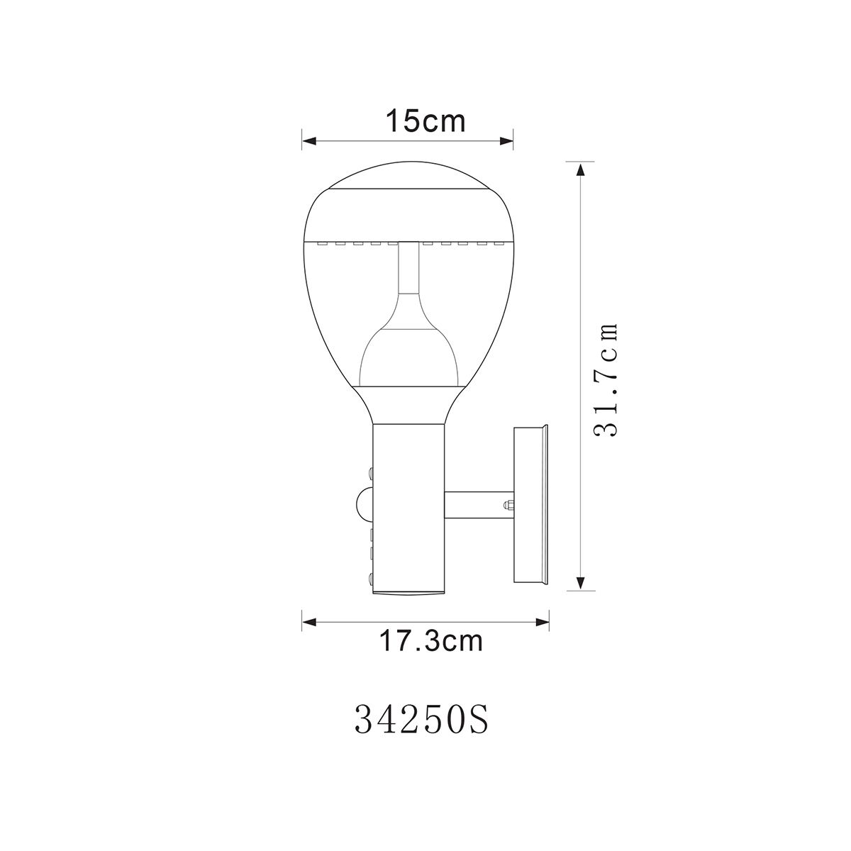 Lampade: LED Aussen Wandleuchte, IP44, 32 cm Höhe – Nuovo (secondo la descrizione) da Kreuzlingen venduto da Smart-Light 3